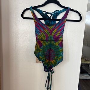 Colorful Tie-Dye crop top